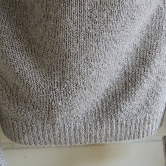 Vintage Alyssa Brook Gray Silk & Angora Blend Cowl Sweater L - Picture 3 of 5